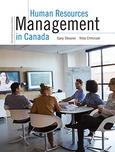 Beispielbild fr Human Resources Management in Canada, Thirteenth Canadian Edition, zum Verkauf von Better World Books