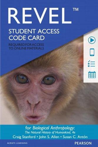 Stock image for Biological Anthropology: The Natural History of Humankind -- Revel Access Code for sale by Bulrushed Books