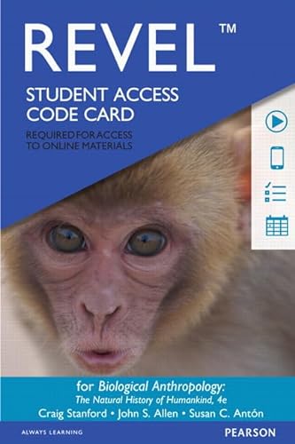Stock image for Revel for Biological Anthropology: The Natural History of Humankind -- Access Card for sale by Textbooks_Source