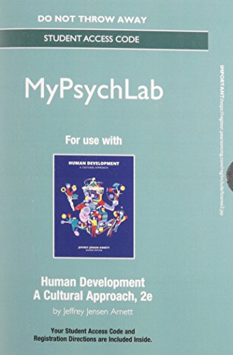 Imagen de archivo de NEW MyLab Psychology without Pearson eText -- Standalone Access Card -- for Human Development: A Cultural Approach (2nd Edition) a la venta por SecondSale