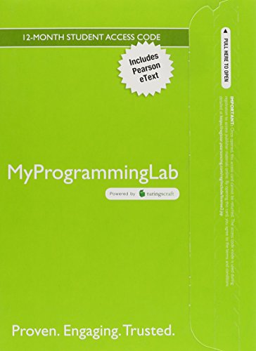 Stock image for MyLab Programming with Pearson eText -- Standalone Access Card -- for Starting Out with C++: From Control Structures through Objects, Brief Version for sale by BooksRun