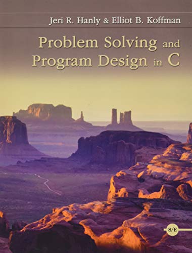 Beispielbild fr Problem Solving and Program Design in C zum Verkauf von BooksRun