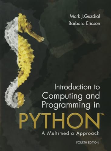 Beispielbild fr Introduction to Computing and Programming in Python: A Multimedia Approach + CD zum Verkauf von Harle-Buch, Kallbach