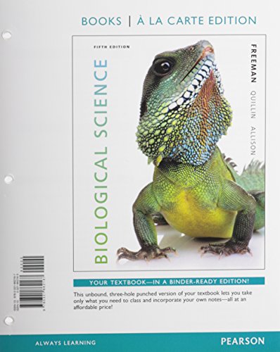 Beispielbild fr Biological Science, Books a la Carte Edition & Modified MasteringBiology with Pearson eText -- ValuePack Access Card -- for Biological Science Package zum Verkauf von Books From California