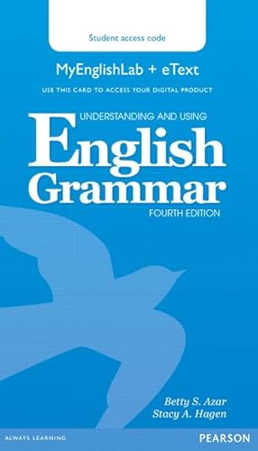 Immagine dell'editore per Understanding and Using English Grammar Mylab English & Etext Access C venduto da BOOKIT!