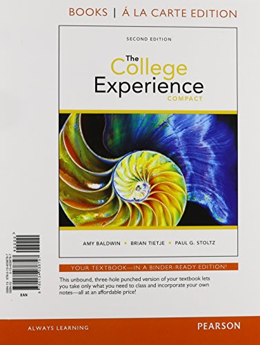 Imagen de archivo de College Experience Compact, The, Student Value Edition (2nd Edition) a la venta por HPB-Red