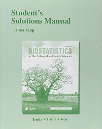 9780134039091: Student Solutions Manual for Biostatistics for the Biological and Health Sciences