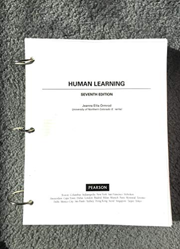 Stock image for Human Learning, Pearson eText with Loose-Leaf Version -- Access Card Package (7th Edition) for sale by Byrd Books