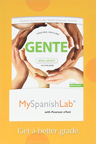 Stock image for MySpanishLab with Pearson eText -- Access Card -- for Gente: nivel b�sico, 2015 Release (Multi Semester) (3rd Edition) for sale by Facetextbooks