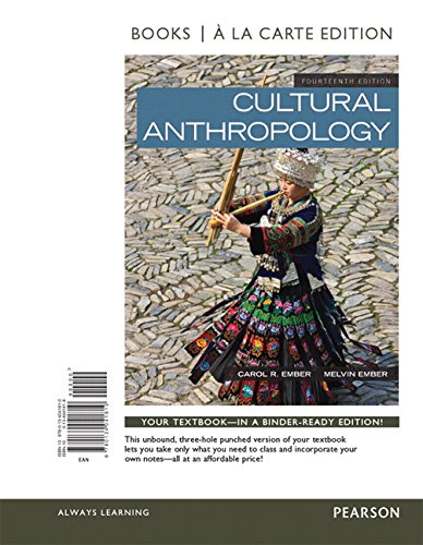 Imagen de archivo de Cultural Anthropology, Books a la Carte Edition a la venta por HPB-Red