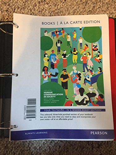 Beispielbild fr Human Communication in Society, Books a la Carte Edition zum Verkauf von GoldenWavesOfBooks