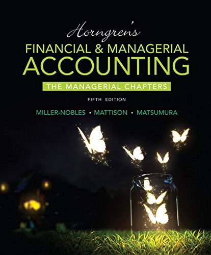 9780134047478: Horngren's Financial & Managerial Accounting + Myaccountinglab With Pearson Etext Access Card: The Managerial Chapters