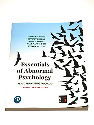 Stock image for Essentials of Abnormal Psychology, Fourth Canadian Edition for sale by Textbooks_Source