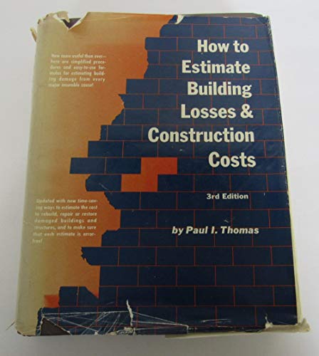 Beispielbild fr How to estimate building losses and construction costs zum Verkauf von HPB-Red