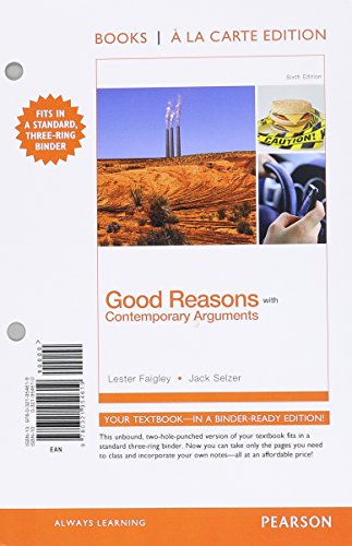 Stock image for Good Reasons with Contemporary Arguments, Books a la Carte Plus MyLab Writing with Pearson eText -- Access Card Package (6th Edition) for sale by Iridium_Books