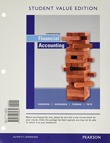 Imagen de archivo de Financial Accounting, Student Value Edition a la venta por Better World Books