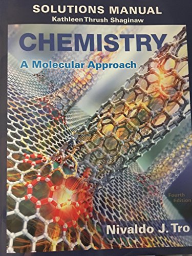 Beispielbild fr Solution Manual for Chemistry: A Molecular Approach (Fourth Edition) zum Verkauf von Smith Family Bookstore Downtown