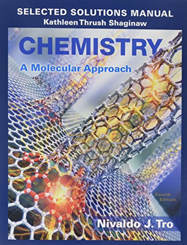 Stock image for Selected Solutions Manual for Chemistry: A Molecular Approach for sale by SecondSale