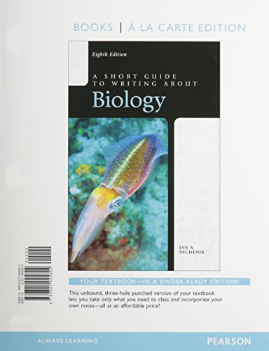 Beispielbild fr A Short Guide to Writing about Biology, Books a la Carte Edition Plus MyWritingLab -- Access Card Package (8th Edition) zum Verkauf von Iridium_Books