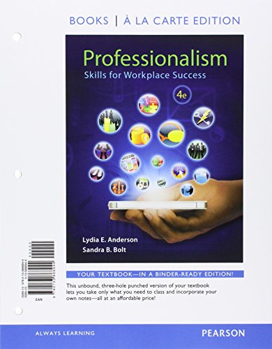 Stock image for Professionalism: Skills for Workplace Success, Student Value Edition Plus NEW MyLab Student Success with Pearson eText (4th Edition) for sale by SGS Trading Inc