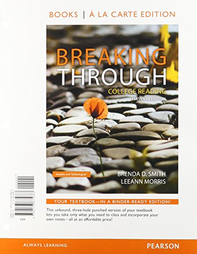 9780134072982: Breaking Through: College Reading, Books a la Carte Plus MyLab Reading with Pearson eText -- Access Card Package (11th Edition)