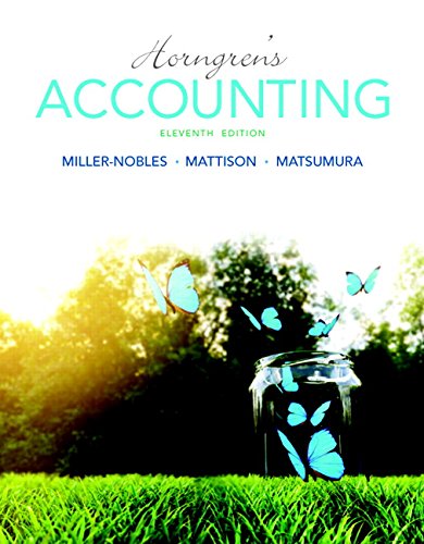 9780134077338: Horngren's Accounting (Miller-Nobles et al., the Horngren Accounting)