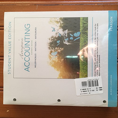 Stock image for Horngren's Accounting, Student Value Edition Plus MyAccountingLab with Pearson eText, Access Card Package for sale by Books of the Smoky Mountains