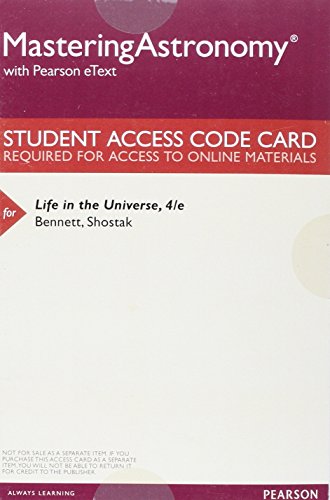 Beispielbild fr MasteringAstronomy with Pearson eText -- ValuePack Access Card -- for Life in the Universe zum Verkauf von BooksRun