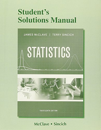 Stock image for Student's Solutions Manual for Statistics for sale by SecondSale
