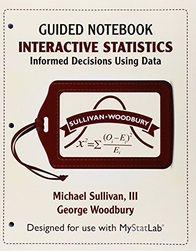 Beispielbild fr MyLab Statistics for Interactive Statistics: Informed Decisions Using Data eCourse -- Access Card -- PLUS Guided Notebook zum Verkauf von SecondSale