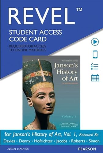 Imagen de archivo de Revel for Janson's History of Art: The Western Tradition, Reissued Edition, Volume 1 -- Access Card (8th Edition) a la venta por Textbooks_Source