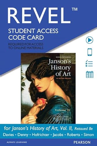 Beispielbild fr Revel for Janson's History of Art: The Western Tradition, Reissued Edition, Volume 2 -- Access Card zum Verkauf von Textbooks_Source