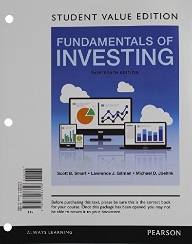 Imagen de archivo de Fundamentals of Investing, Student Value Edition a la venta por Better World Books