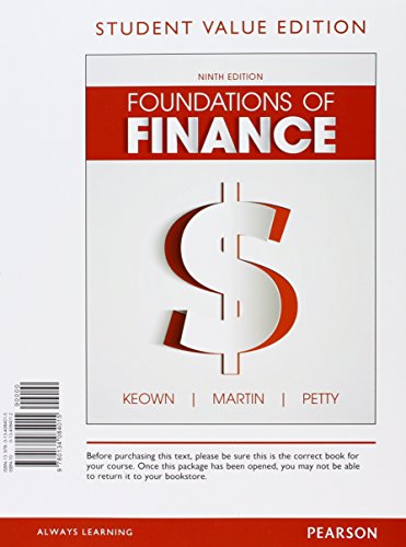 Stock image for Foundations of Finance, Student Value Edition for sale by A Team Books