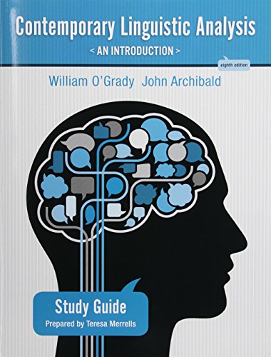 Imagen de archivo de Study Guide for Contemporary Linguistic Analysis : An Introduction a la venta por Better World Books