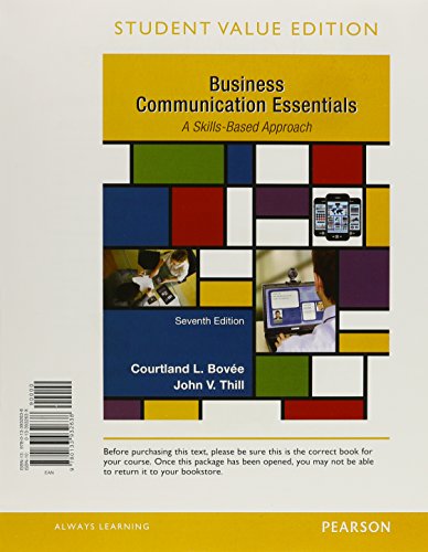 Imagen de archivo de Business Communication Essentials, Student Value Edition Plus Mylab Business Communication with Pearson Etext -- Access Card Package a la venta por Textbooks_Source