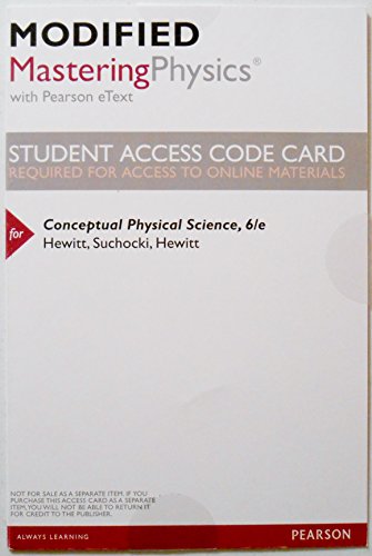 Stock image for Modified MasteringPhysics with Pearson eText -- ValuePack Access Card -- for Conceptual Physical Science for sale by BooksRun