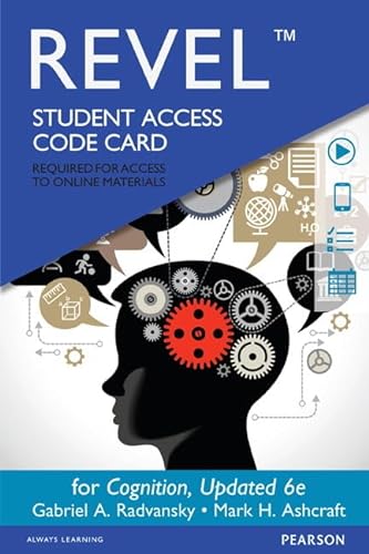 Stock image for REVEL for Cognition -- Access Card (6th Edition) for sale by Bulrushed Books