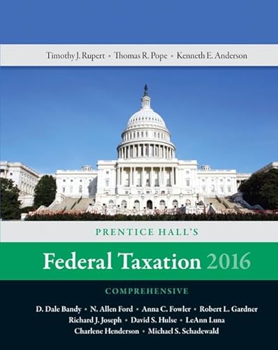 Imagen de archivo de Prentice Hall's Federal Taxation 2016 Comprehensive (29th Edition) a la venta por HPB-Red