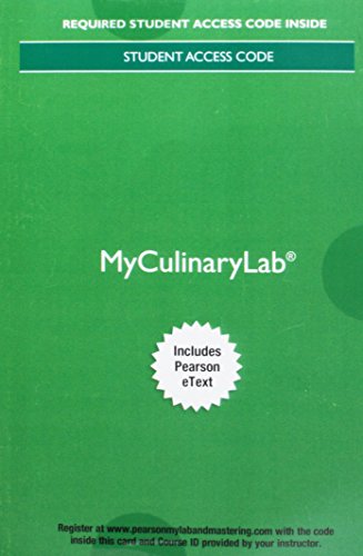 Stock image for MyLab Culinary with Pearson eText -- Access Card -- for On Baking (Update) (Myculinarylab) for sale by Textbooks_Source