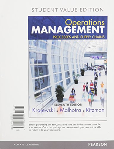 9780134111056: Operations Management: Processes and Supply Chains