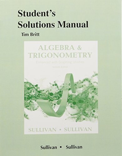 Beispielbild fr Student's Solutions Manual for Algebra and Trigonometry Enhanced with Graphing Utilities zum Verkauf von SecondSale