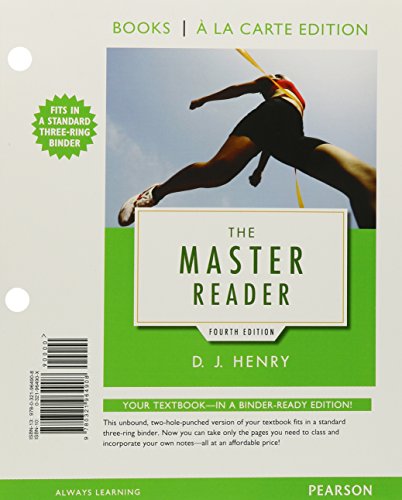 Stock image for The Master Reader, Books a la Carte Edition Plus MyLab Reading with eText - Access Card Package for sale by SecondSale