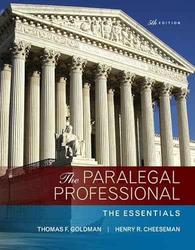 Stock image for The Paralegal Professional: The Essentials for sale by HPB-Red