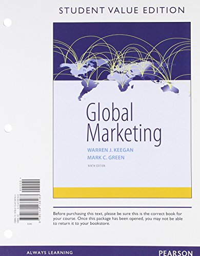 Beispielbild fr Global Marketing, Student Value Edition zum Verkauf von SGS Trading Inc