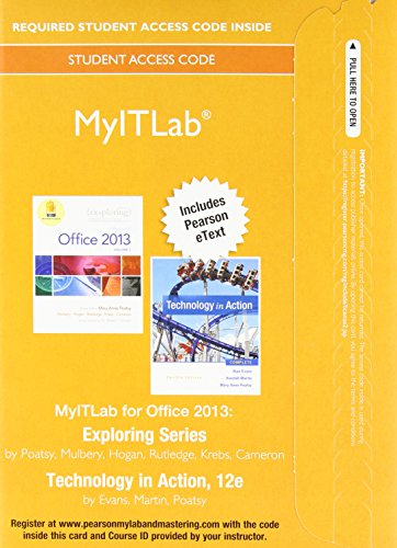 Stock image for MyLab IT with Pearson eText -- Access Card -- for Exploring 2013 with Technology In Action Complete for sale by HPB-Red