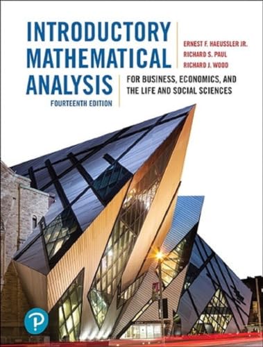 Beispielbild fr Introductory Mathematical Analysis for Business, Economics, and the Life and Social Sciences, Fourteenth Edition, 14/e zum Verkauf von BooksRun