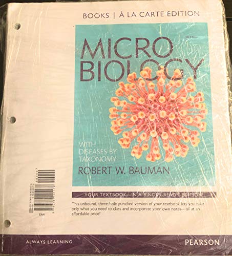 Beispielbild fr Microbiology with Diseases by Taxonomy, Books a la Carte Edition (5th Edition) zum Verkauf von HPB-Red
