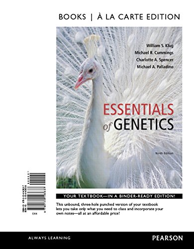 Beispielbild fr Essentials of Genetics, Books a la Carte Edition (9th Edition) zum Verkauf von BooksRun