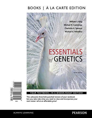 Stock image for Essentials of Genetics, Books a la Carte Edition (9th Edition) for sale by SecondSale